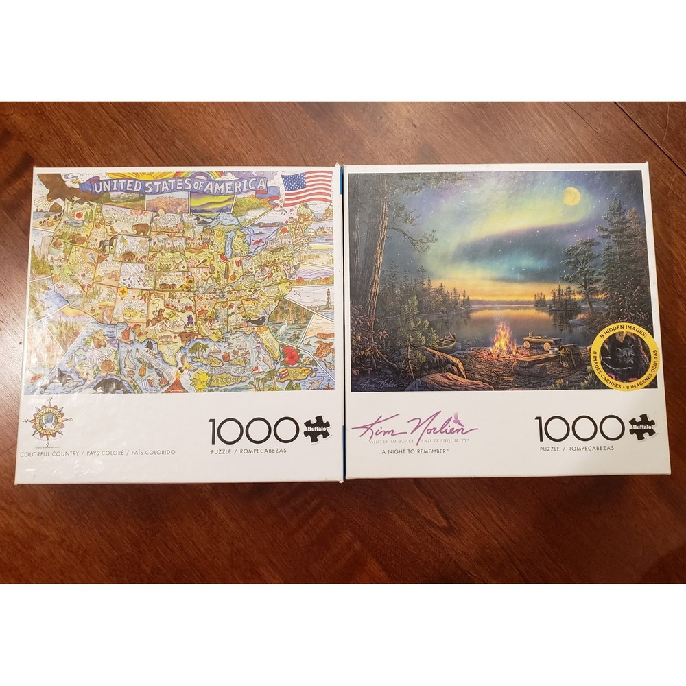 Buffalo Games Kim McAlindin 1000 Piece Jigsaw Puzzles Set of 2‎